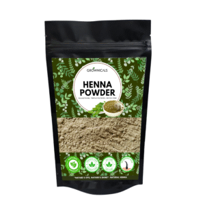 Grownicals Henna Powder pack – pure natural herbal henna for hair color, shine, and nourishment.
